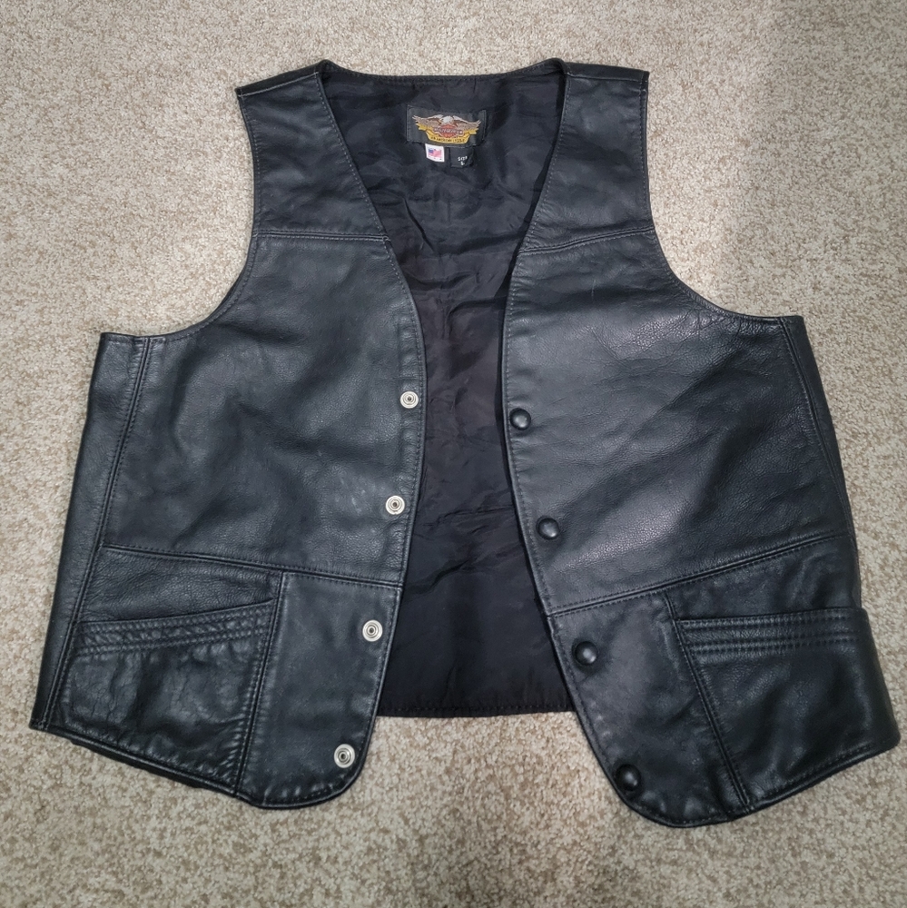 Leather Harley vest